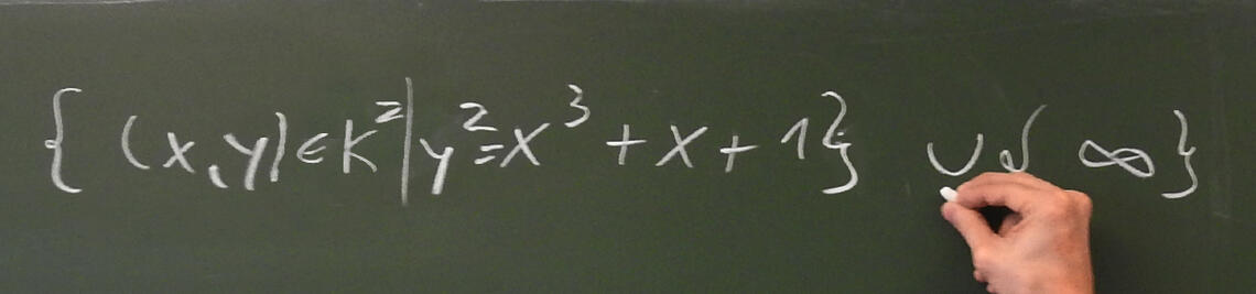 Mathematische Formel auf Tafel