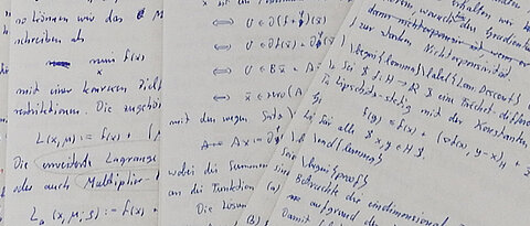 Various handwritten notes 