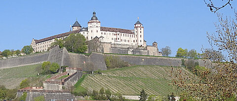 Blick auf Festung Marienberg in Würzburg