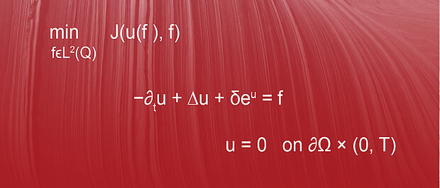 Mathematic formulas on red background