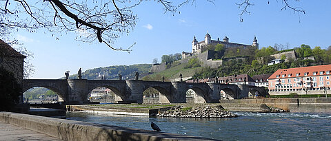 View of fortress Marienberg and Alte Mainbrücke