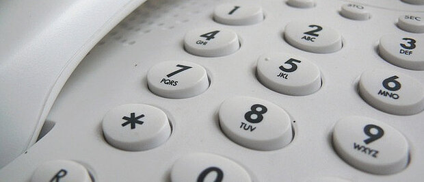 Number pad of a telephone
