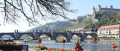View of fortress Marienberg and old Main Bridge