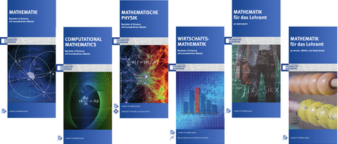 Titelseiten der Mathematik-Studiengangflyer